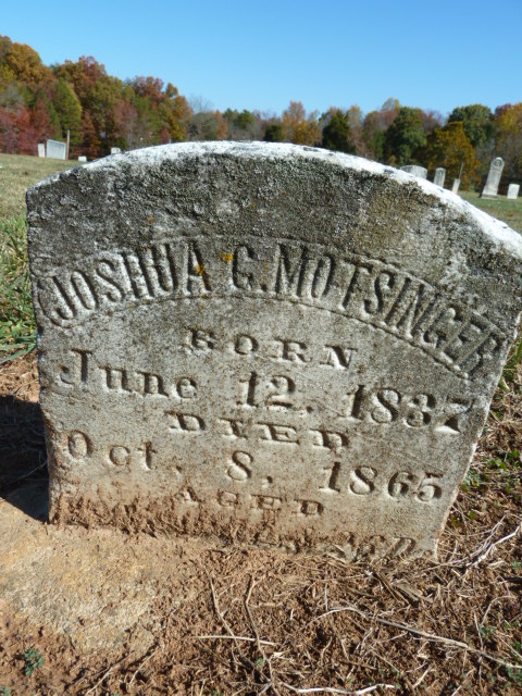 Joshua G Motsinger tombstone